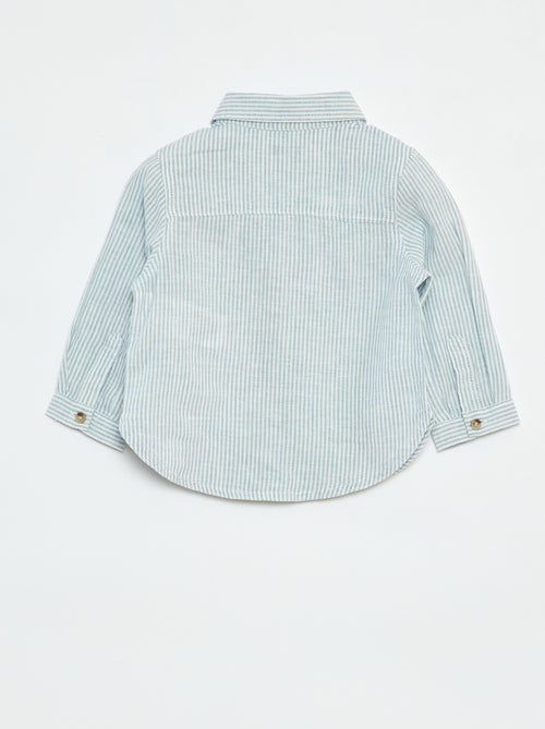 Chemise rayée en chambray - Kiabi