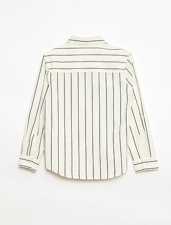 Chemise rayée en coton avec poche poitrine
