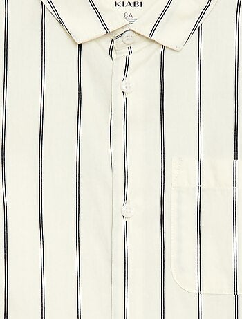 Chemise rayée en coton avec poche poitrine