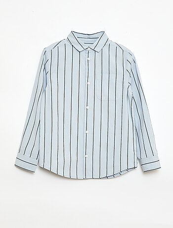 Chemise rayée en coton avec poche poitrine