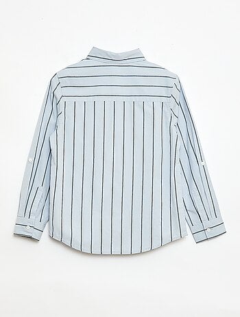 Chemise rayée en coton avec poche poitrine