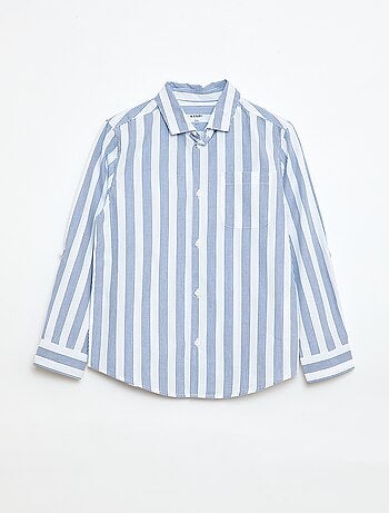 Chemise rayée en coton avec poche poitrine