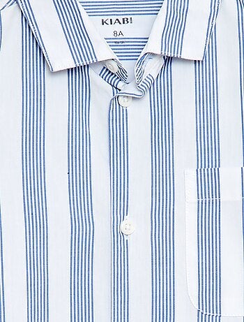 Chemise rayée en coton avec poche poitrine