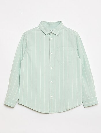 Chemise rayée en coton avec poche poitrine