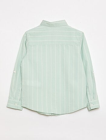 Chemise rayée en coton avec poche poitrine