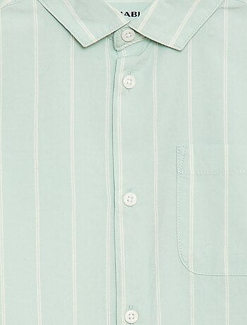 Chemise rayée en coton avec poche poitrine