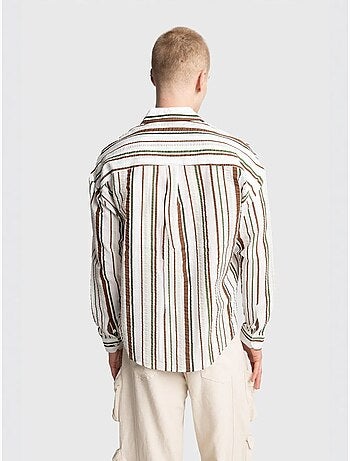 Chemise rayée en coton coupe décontractée giesto