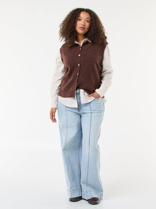 Chemise rayée en coton oxford - Kiabi