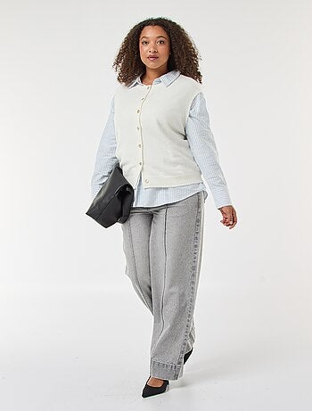 Chemise rayée en coton oxford