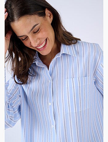 Chemise rayée en popeline - Damart