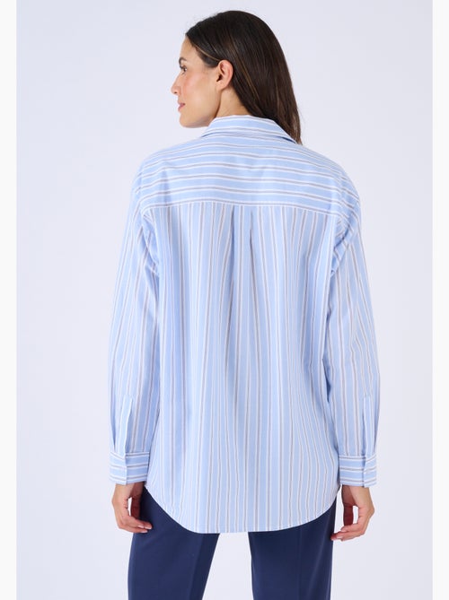 Chemise rayée en popeline - Damart - Kiabi