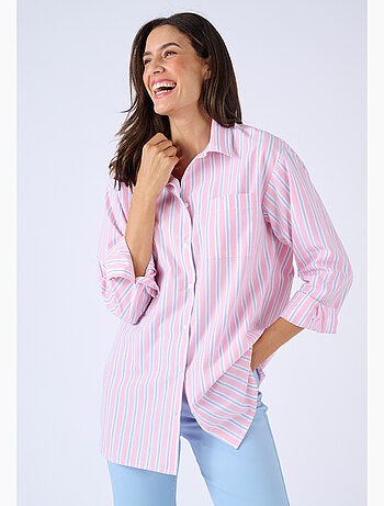 Chemise rayée en popeline - Damart