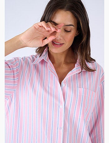 Chemise rayée en popeline - Damart