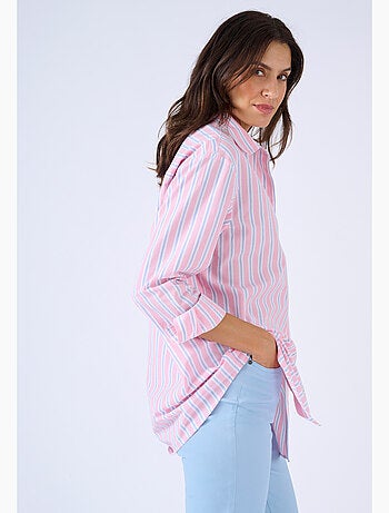 Chemise rayée en popeline - Damart