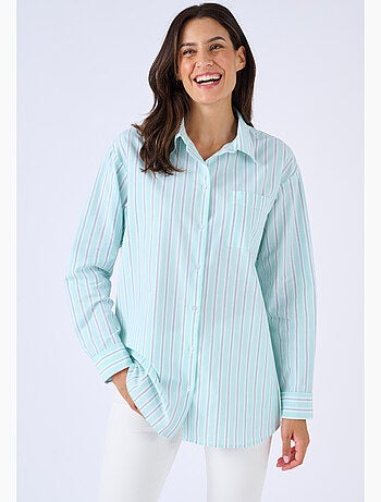 Chemise rayée en popeline - Damart