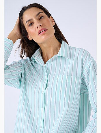 Chemise rayée en popeline - Damart
