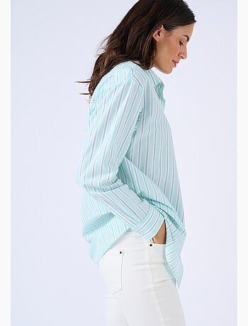 Chemise rayée en popeline - Damart
