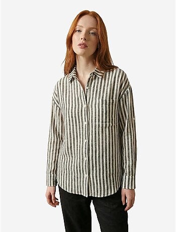 Chemise rayée en popeline de coton my fashion