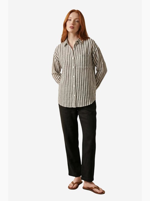 Chemise rayée en popeline de coton my fashion - Kiabi Chemise rayée en popeline de coton my fashion - Kiabi