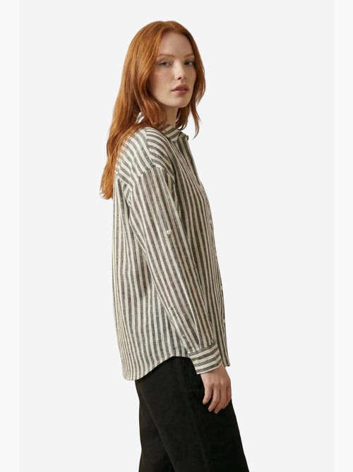 Chemise rayée en popeline de coton my fashion - Kiabi Chemise rayée en popeline de coton my fashion - Kiabi