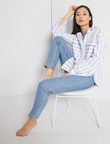 Chemise rayée en pur coton