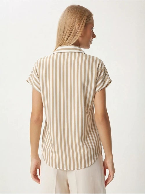 Chemise rayée en viscose à manches courtes istanbul - Kiabi