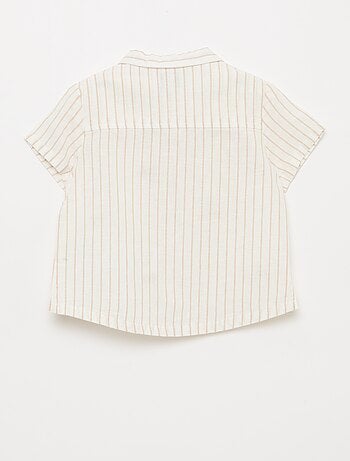 Chemise rayée et à motif à manches courtes