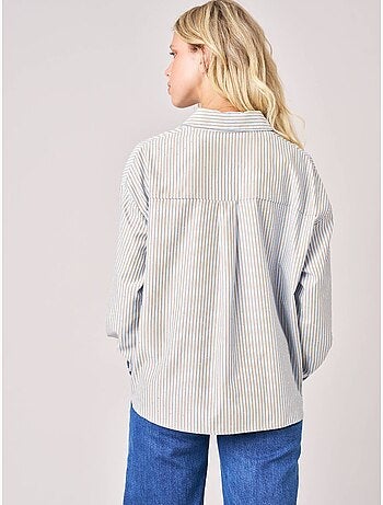 Chemise rayée Femme avec détails brillants 'Deeluxe'