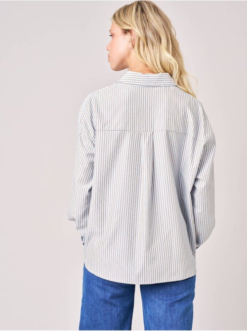 Chemise rayée femme avec détails brillants 'deeluxe' - Kiabi Chemise rayée femme avec détails brillants 'deeluxe' - Kiabi