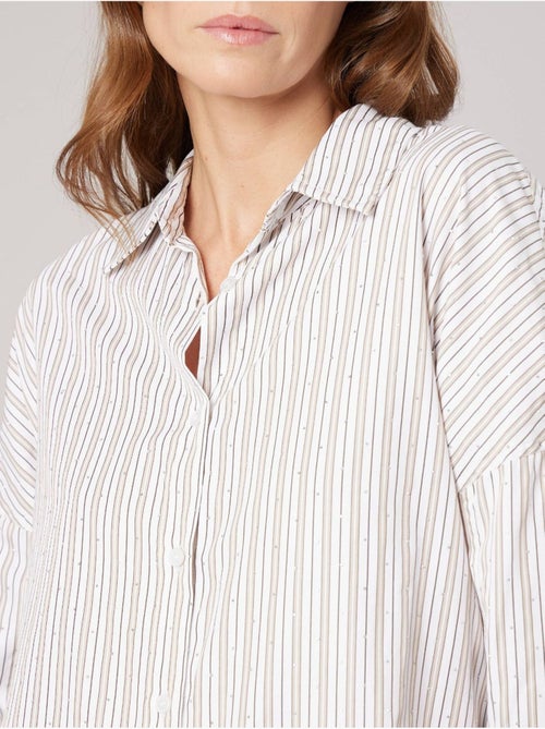 Chemise rayée femme avec strass 'deeluxe' - Kiabi