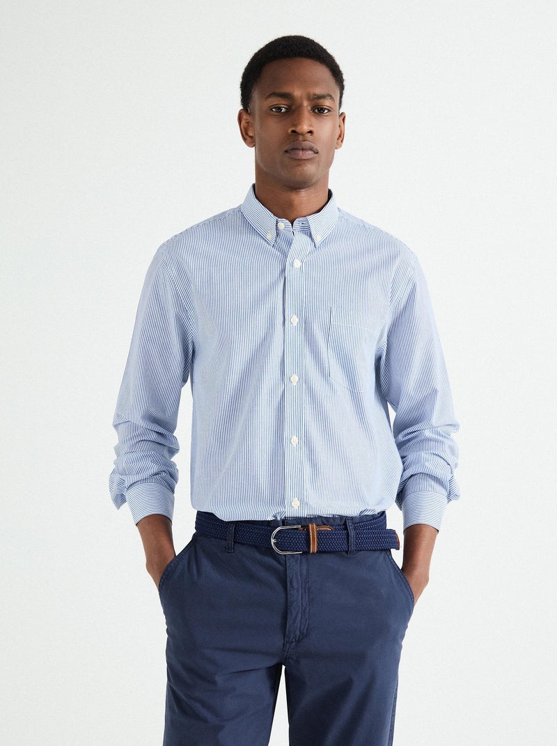 Chemise rayée MO Fashion Bleu - Kiabi