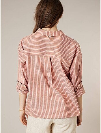 Chemise rayée oversize en coton mélangé 'Deeluxe'