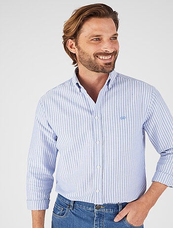 Chemise rayée Oxford toile pur coton - Damart