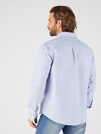 Chemise rayée Oxford toile pur coton - Damart