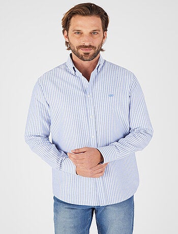 Chemise rayée Oxford toile pur coton - Damart