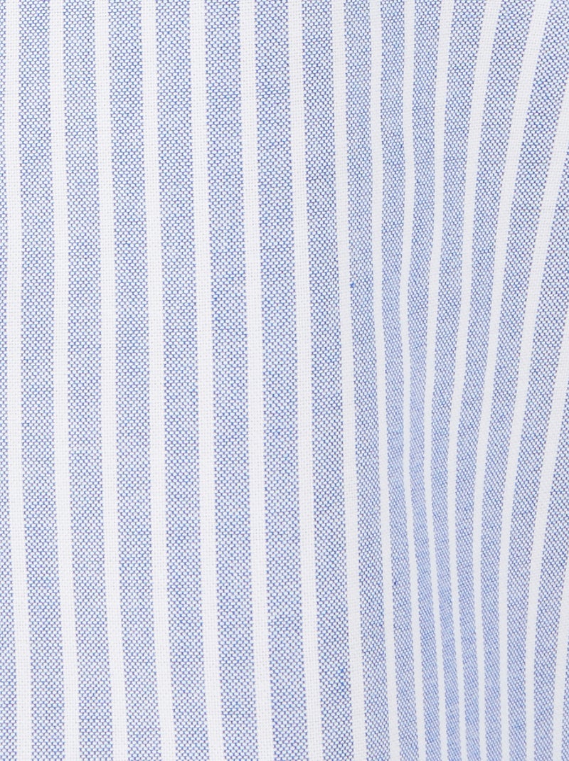 Chemise rayée Oxford toile pur coton - Damart Bleu - Kiabi