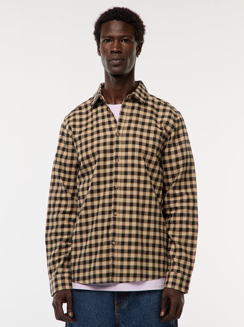 Chemise regular à carreaux - Kiabi