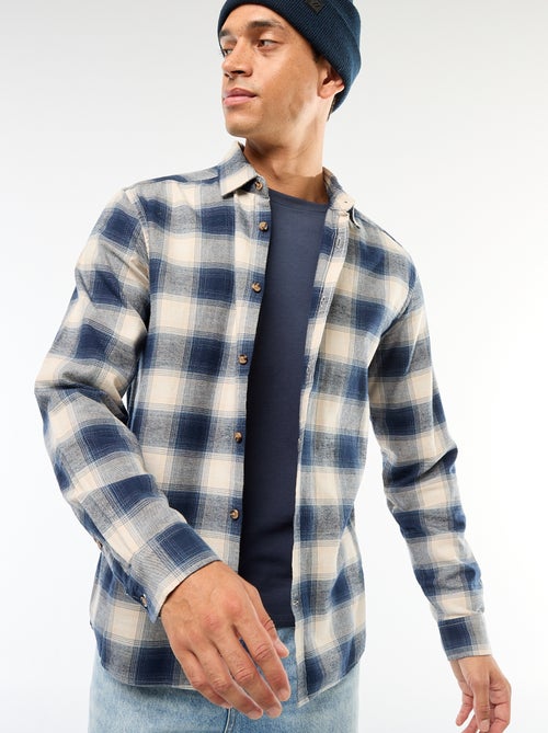 Chemise regular à carreaux - Kiabi