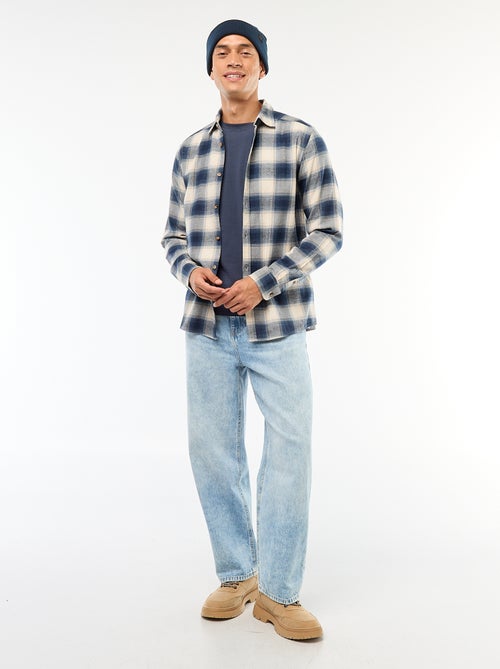 Chemise regular à carreaux - Kiabi