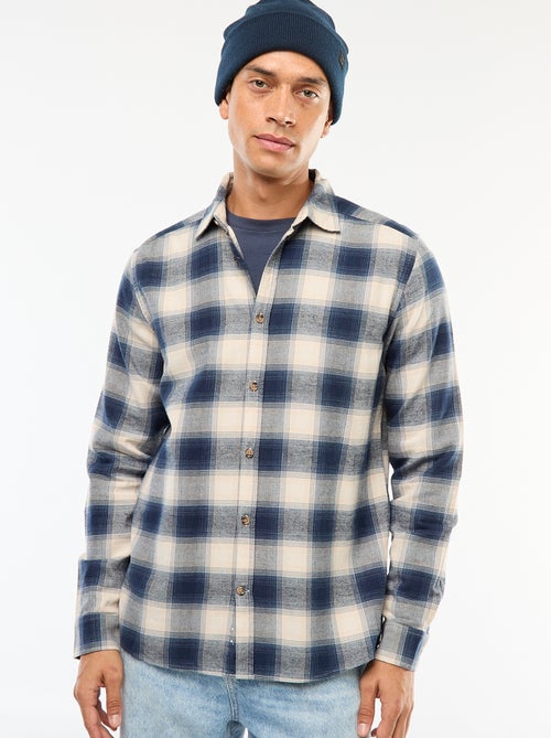 Chemise regular à carreaux - Kiabi