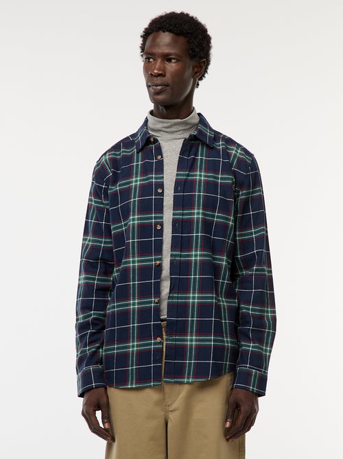 Chemise regular à carreaux - Kiabi