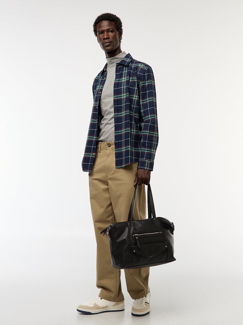 Chemise regular à carreaux - Kiabi