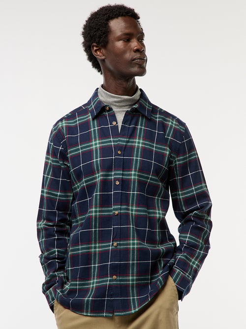 Chemise regular à carreaux - Kiabi