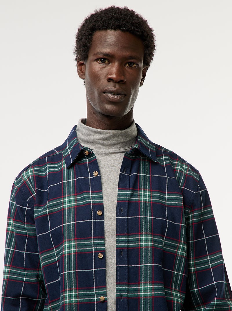 Chemise Vineyard Vines Homme, Bleu à Carreaux, Manches Longues, Coupe Régulière (M)