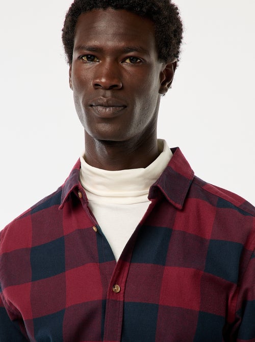 Chemise regular à carreaux - Kiabi