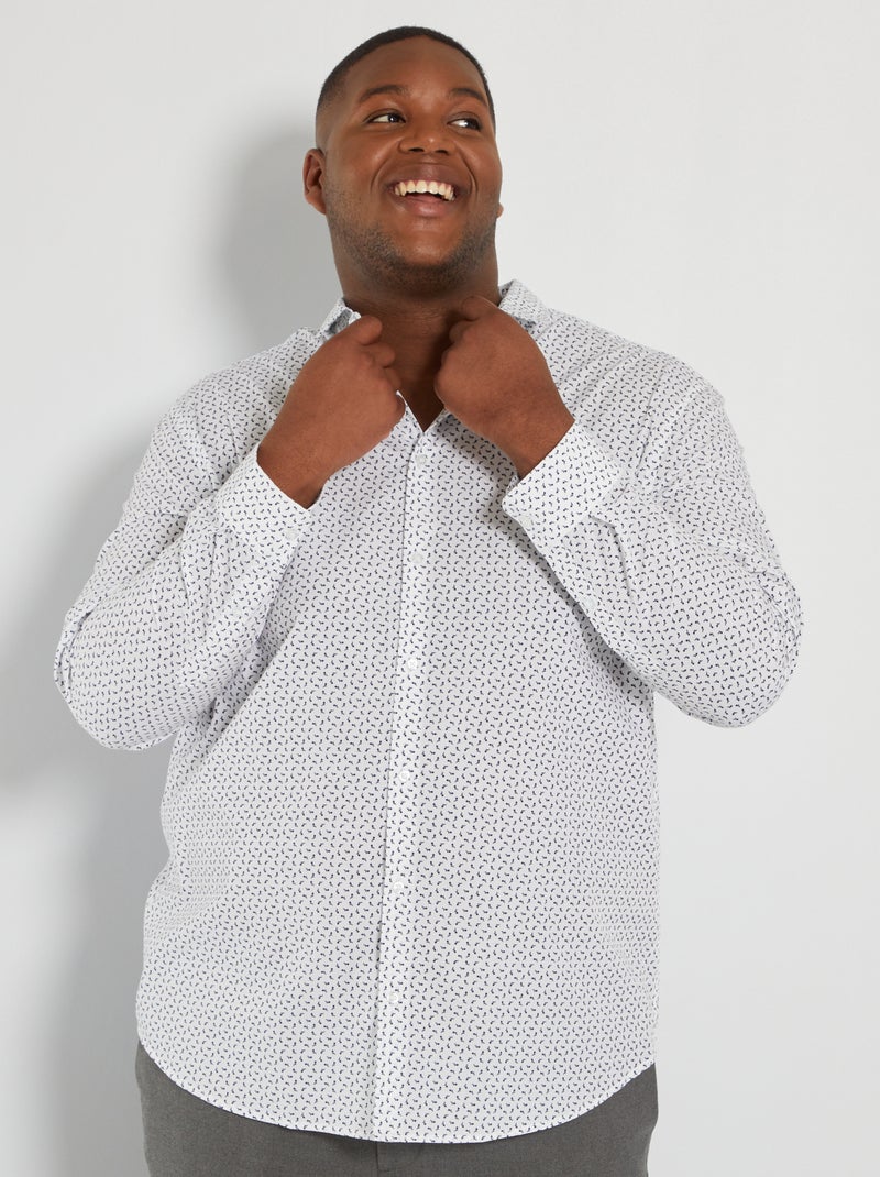 Chemise regular avec motifs fantaisie Blanc imprimé - Kiabi