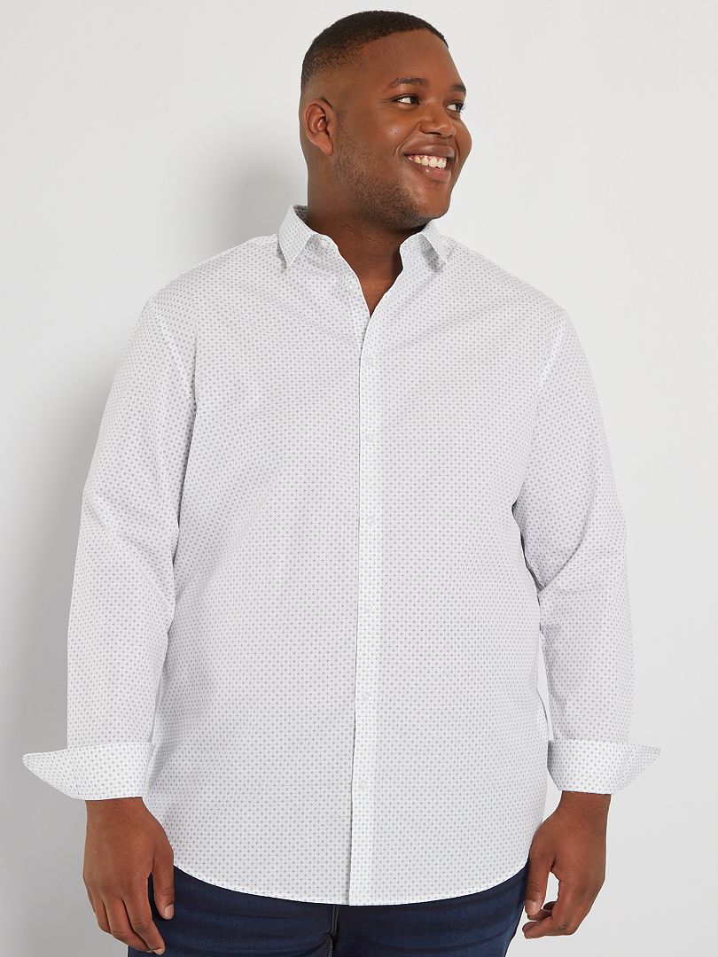 Chemise regular avec motifs fantaisie Blanc - Kiabi