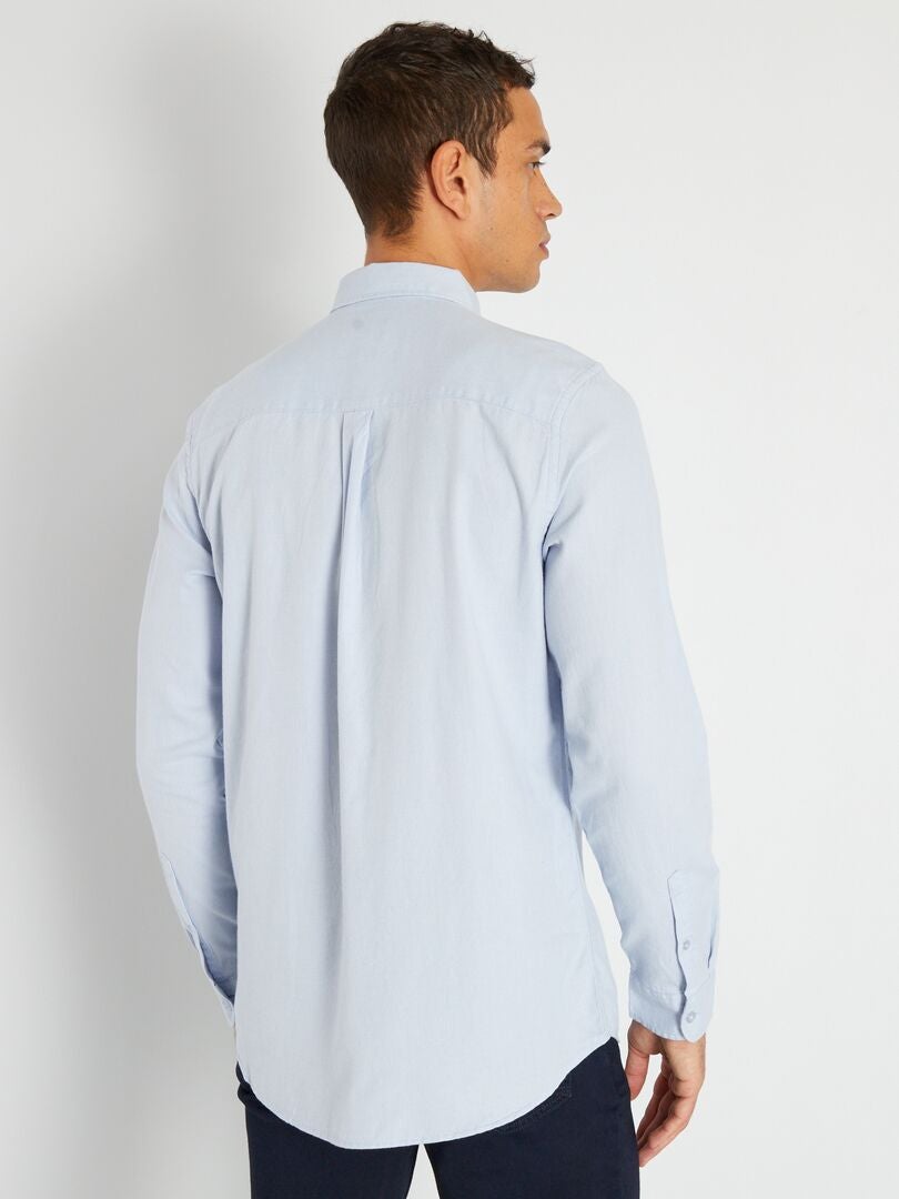 Chemise regular coton oxford Bleu - Kiabi