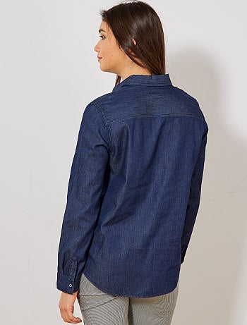 Chemise regular en denim - Kiabi
