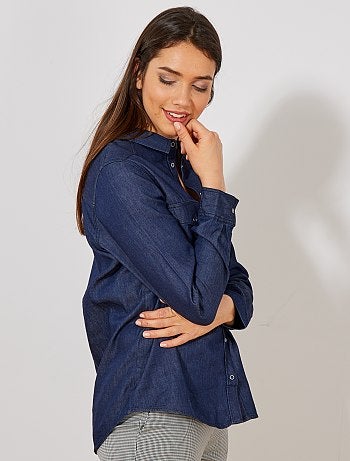 Chemise regular en denim - Kiabi